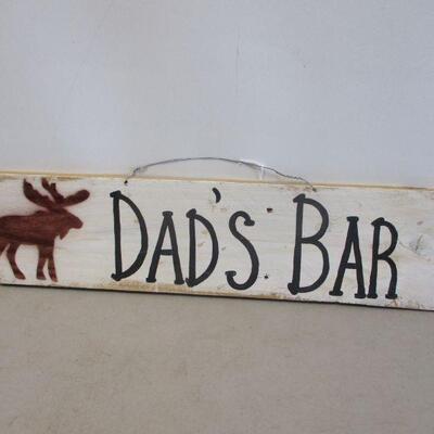 Lot 160 - Dad's Bar Wooden Sign 