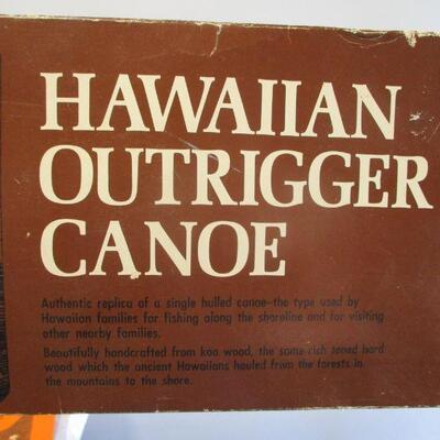 Lot 161 - Vintage Hawaiian Outrigger Canoe in Original Box with Sail