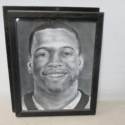 Lot 172 - Local Artist Framed Drawing Football Player 