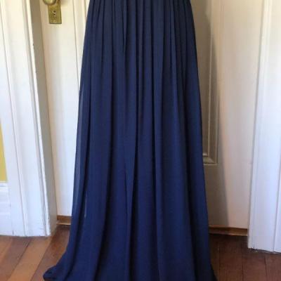 Adrianna Papell Formal Navy Blue and Silver Sequin Empire Waist Gown Size 10