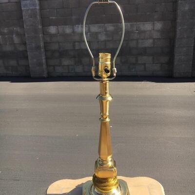Brass lamp, one only
