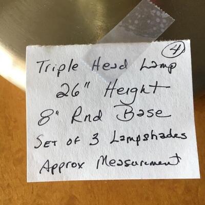 Chrome triple head lamp 