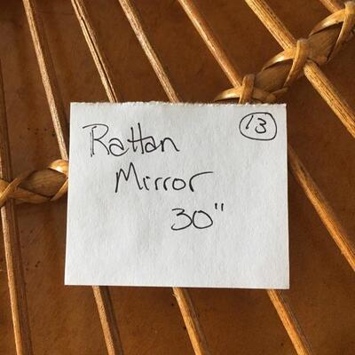 Boho rattan mirror 