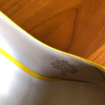 Nine West Yellow Leather Pumps Heels in Size 8.5 M