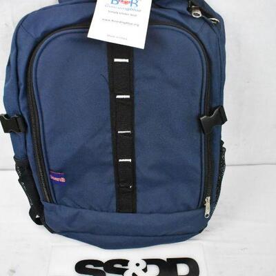 boarding blue backpack