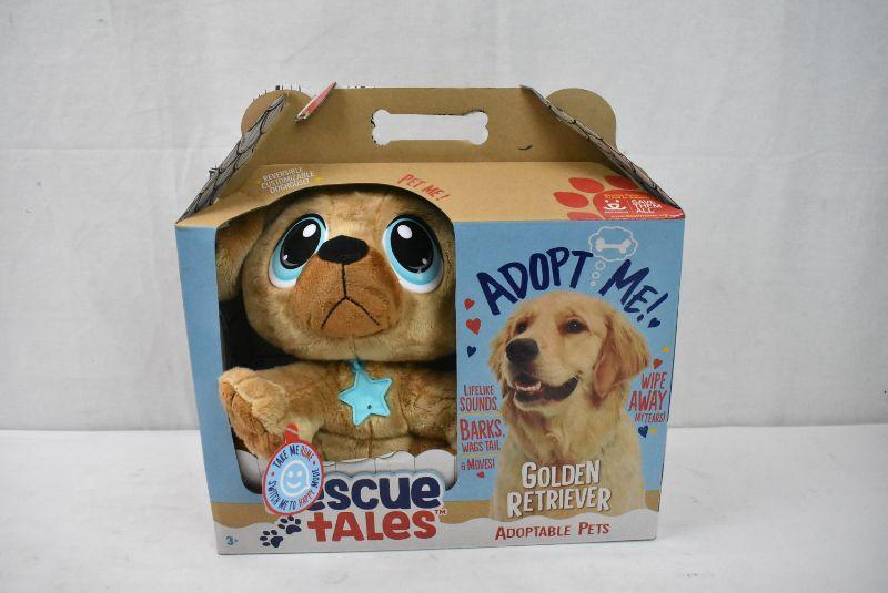 rescue tales adoptable pet golden retriever interactive plush pet toy