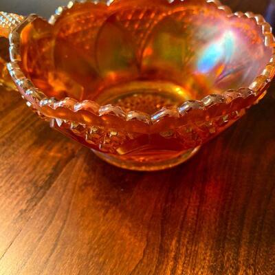 Marigold Fenton Carnival Glass Candy Dish Bowl 