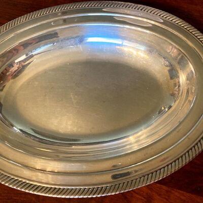 Large Oval Sterling Silver Plate Serving Dish/Platter 