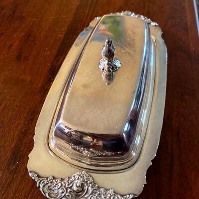 Silverplate Butter Dish with Lid 
