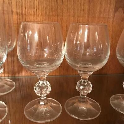 Vintage Clear Crystal Goblet Wine Glasses (91)