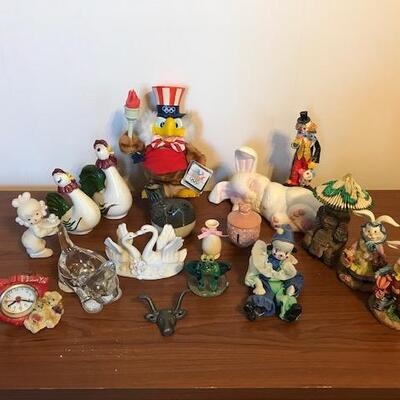 Mixed Variety of Small Figurines, Ceramic, Cloth, Collectible, Holiday (92)
