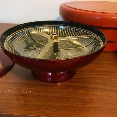 Vintage Lot of Japanese Kitchen Compartments Tea Set Trays (95)