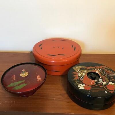 Vintage Lot of Japanese Kitchen Compartments Tea Set Trays (95)
