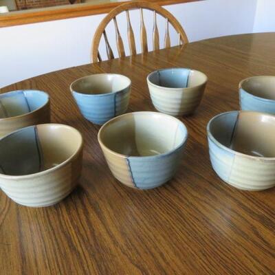 Set of Seven Ceramic Mid Century Modern Sanyo Bowls