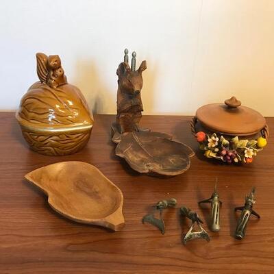 Vintage Mix Wood and Squirrel Group (96)