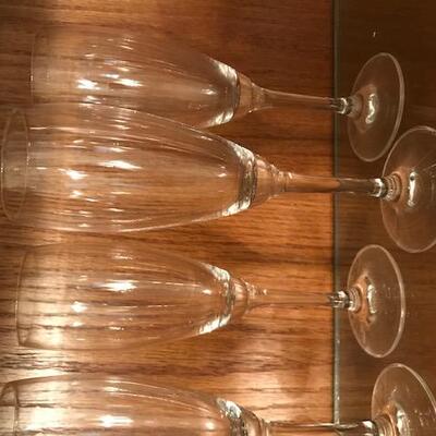 Vintage Clear Glass Champagne Flutes (97)