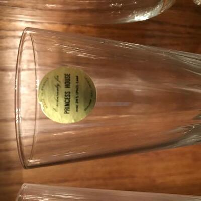 Vintage Clear Glass Champagne Flutes (97)
