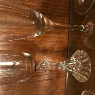 Vintage Clear Glass Champagne Flutes (97)