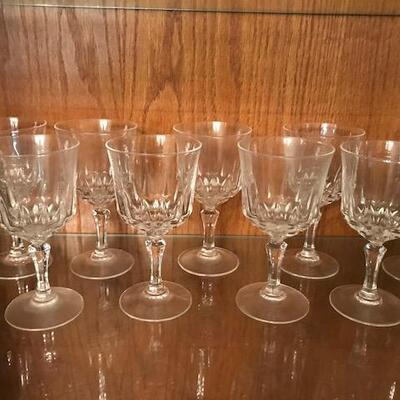 Vintage Crystal Clear Glass Wine Glasses (98)