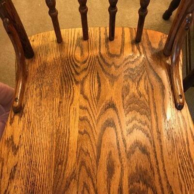 Vintage Oak Dining Room Chairs With Seat Cushions (101)