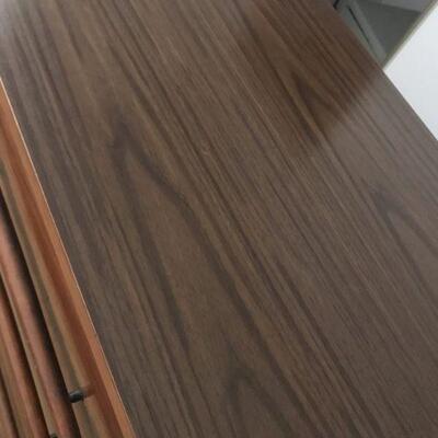 Mid Century Five Drawer Wood Cabinet (113)