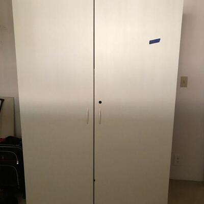 Modern White Plyboard Armoire, Clothing   Cabinet (152)