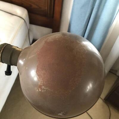 Vintage Brown Metal Industrial Standing Lamp (117)