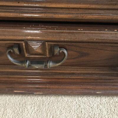 Vintage Levitz Thomasville Furniture Bedroom Set, Dresser, Mirrors, Armoire, Headboard (119)