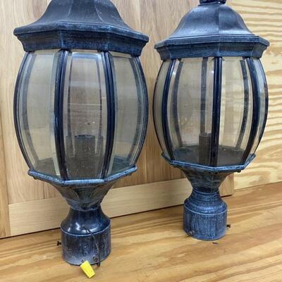 Pair of 2 Outdoor Electric Lanterns 