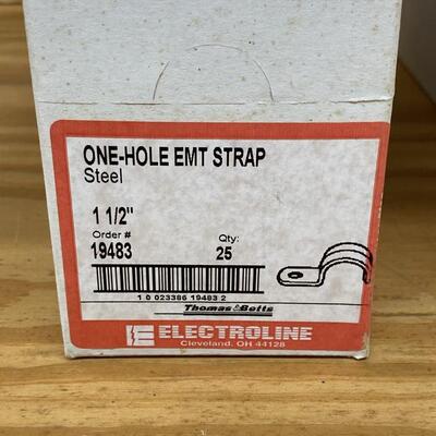 75pc One Hole Steel EMT Straps - 1.5â€ 