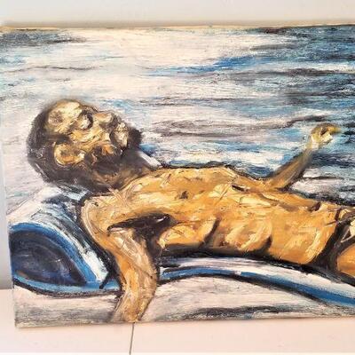 Lot #23  Original Oil on Canvas - Reclining Nude