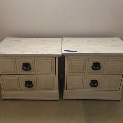 Vintage White Bedroom Side Table Cabinets (126)