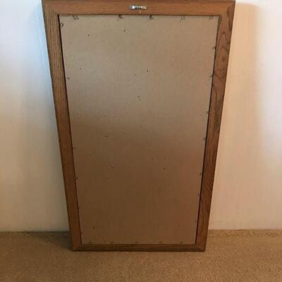 Vintage Wood Framed Mirror With Beveled Edge (134)