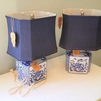 Lot #30  Pair of Pier One Asian Style Table Lamps
