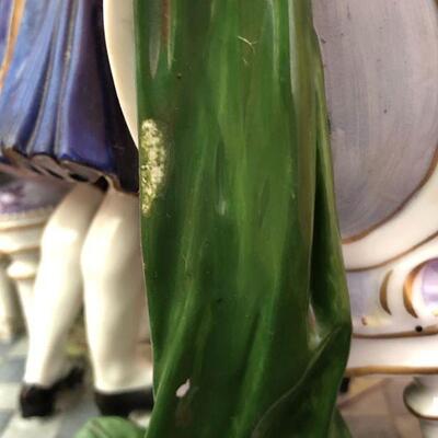 Dresden Porcelain Figural Conversational Trio of Two Gentlemen and a Lady