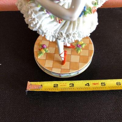 Dresden Porcelain Figural Ballerina with Excellent Lace Details