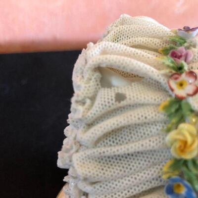Dresden Porcelain Figural Ballerina with Excellent Lace Details