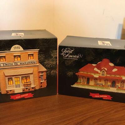 Vintage Santa's Best Collectible Porcelain Boxed House Figurines (142)
