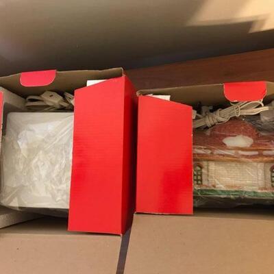 Vintage Santa's Best Collectible Porcelain Boxed House Figurines (142)