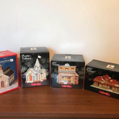 Vintage Santa's Best Collectible Porcelain Boxed House Figurines (142)