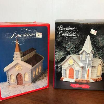 Vintage Santa's Best Collectible Porcelain Boxed House Figurines (142)