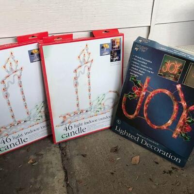 Vintage Christmas Tree and Mixed String Light and Light Decor Group (145)