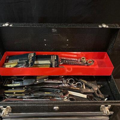 Lot 58 - Toolbox Full of Assorted Tools (Craftsman screwdrivers, ratchets, cutters, adjustable wrenches and much more!)
