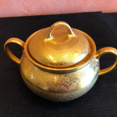 Hutschenreuther Selb Royal Bavaria Porcelain China 22K Gold Painted