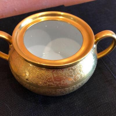 Hutschenreuther Selb Royal Bavaria Porcelain China 22K Gold Painted