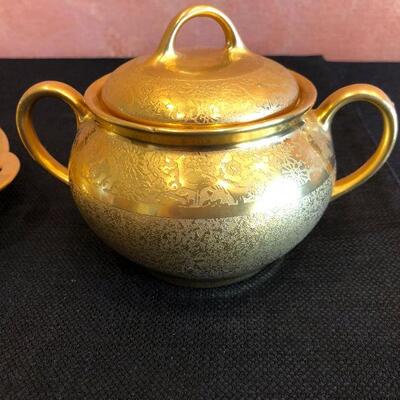 Hutschenreuther Selb Royal Bavaria Porcelain China 22K Gold Painted
