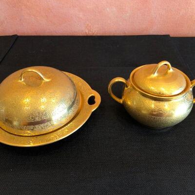 Hutschenreuther Selb Royal Bavaria Porcelain China 22K Gold Painted
