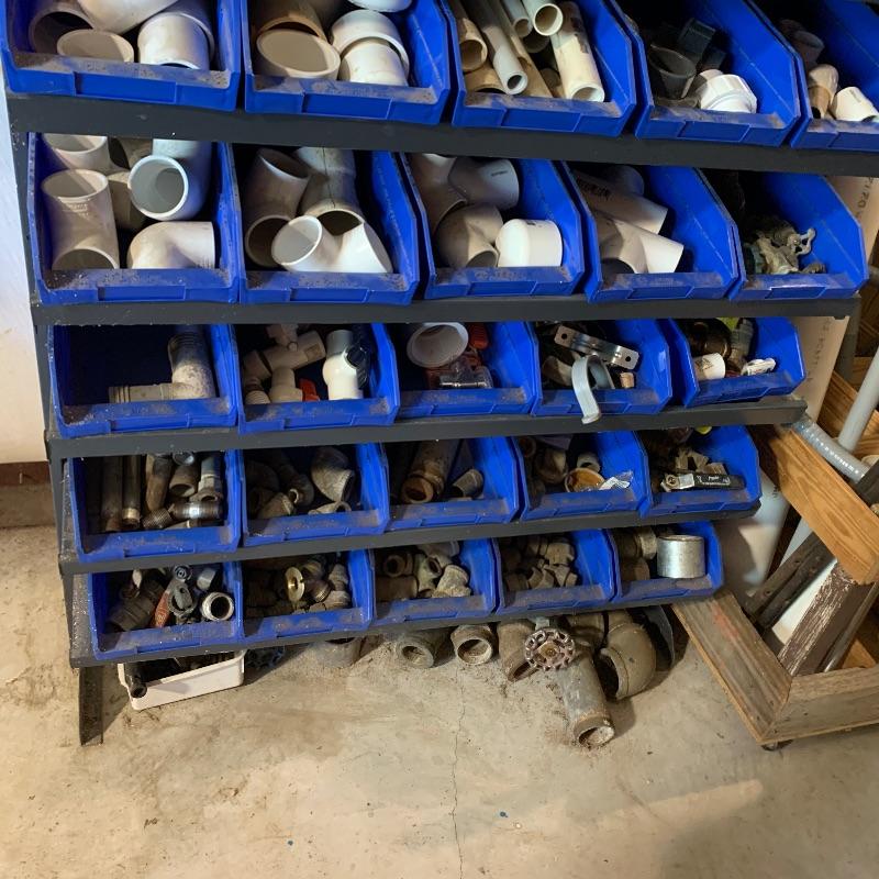 Bundle Package of Plumbing Supplies & Rack