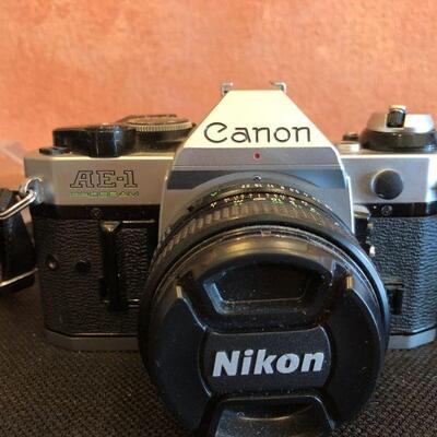 Vintage Canon AE-1 Canon FTb and Nikon FE Camera Bundle