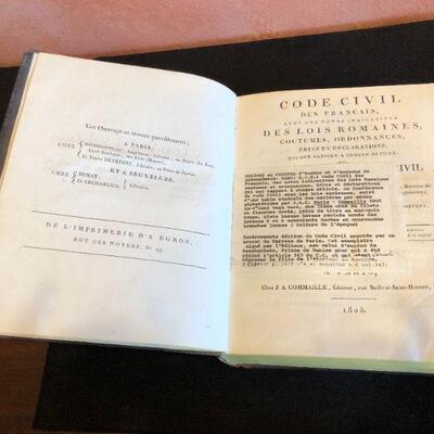 Rare 1805 Code Civil Des Francais by Henri-Jean-Baptiste Dard